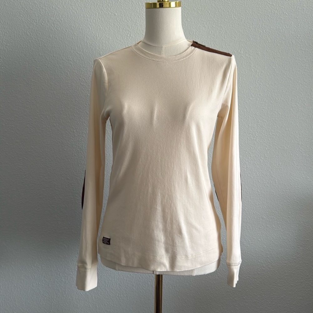 Ralph Lauren Cream Long Sleeve Women's Top Size Large